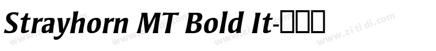 Strayhorn MT Bold It字体转换